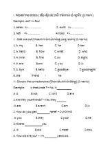 Đề kiểm tra định kì học kì I môn Tiếng anh lớp 3
